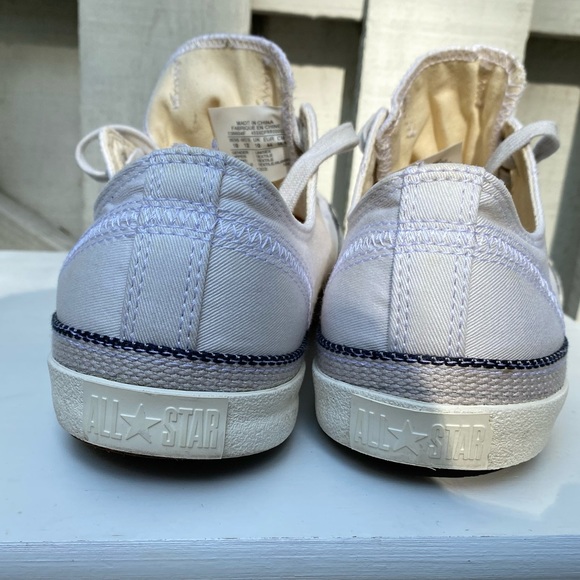 White Canvas Chuck Taylor All Stars Low Tops - Picture 6 of 7